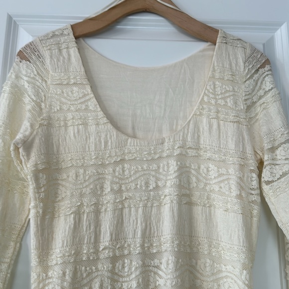 ⭐️NWT!⭐️Anthro Willow & Clay Lace Bodycon Mini Dress Scoop Back MEASUREMENTS Lg - Picture 11 of 12